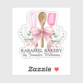 Adesivo Arco rosa Utensílios Cozinhar Panificação Vinil Co