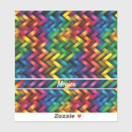 Adesivo Arcoíris de Geometría Vibrante