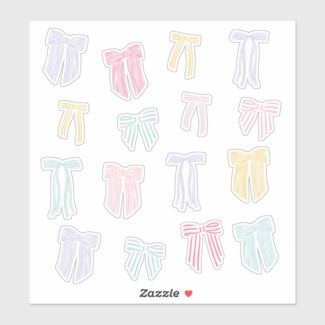 Adesivo Arcos coquetéis riscados com lilás amarelo rosa (Folha)