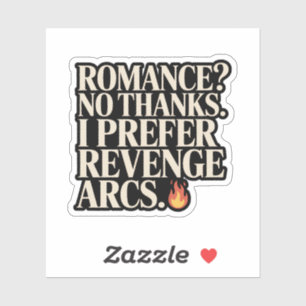 Adesivo Arcos de vingança engraçados sobre romance livresc