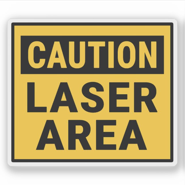 Adesivo Área da laser de precaução (Frente)