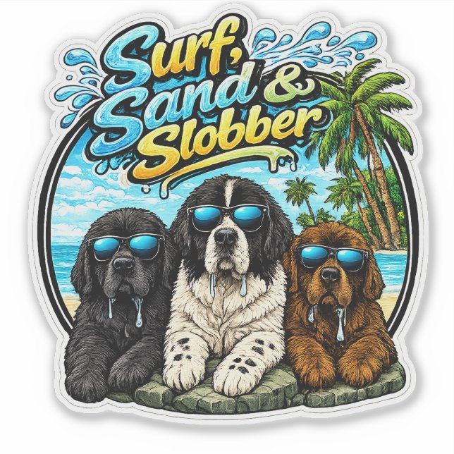 Adesivo Areia de Surf e Baba (Frente)