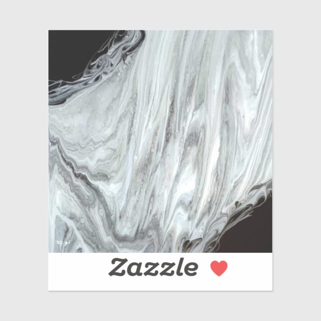 Adesivo Argentum Abstract Silver Gray Black Fluid Art (Folha)