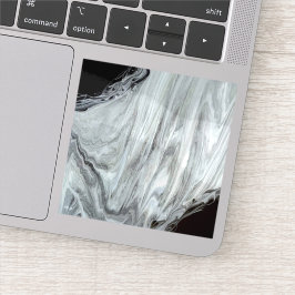 Adesivo Argentum Prata Cinza Preto Fluido Abstrato