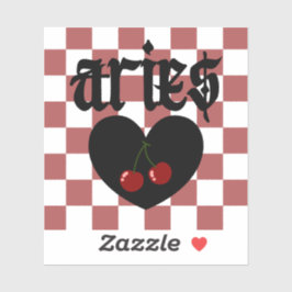 Adesivo Aries Gothic Aestic Checkered Cherry Art