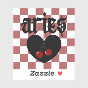 Adesivo Aries Gothic Aestic Checkered Cherry Art