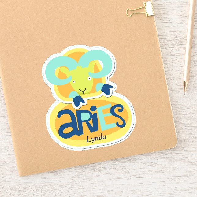 Adesivo Aries o Contorno Zodiac Ram (Notebook)