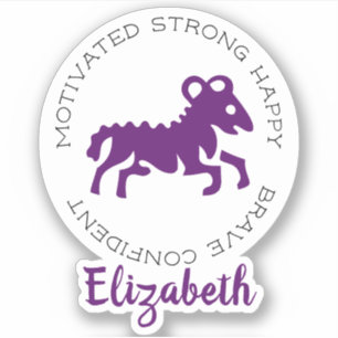 Adesivo Aries Ram Zodiac - Traços para Sinalização nas 