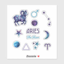 Aries Zodiac Sticker Collection