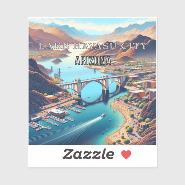 Adesivo Arizona do Lago Havasu Vinyl Sticker 3 Polegadas (Folha)