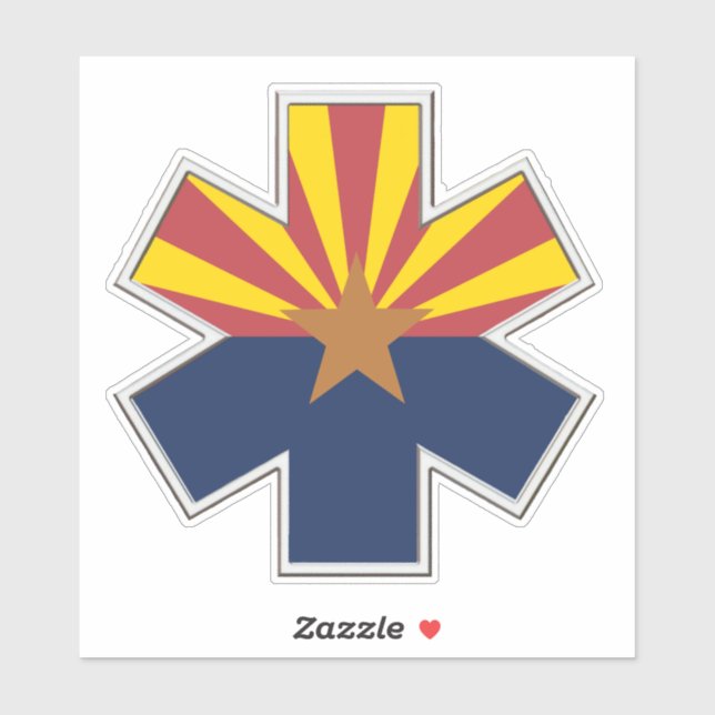 Adesivo Arizona EMS Star of Life (Folha)
