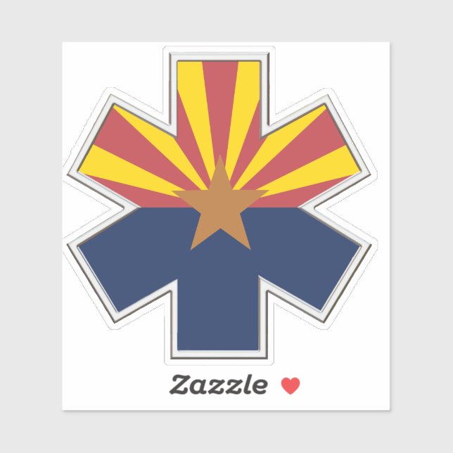 Adesivo Arizona EMS Star of Life (Folha)