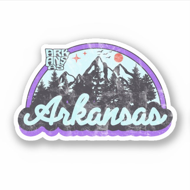 Adesivo Arkansas State Vintage (Frente)