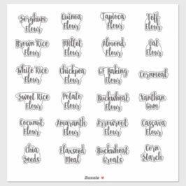 Adesivo Armazenamento de pórticos de Banho Livre de Glúten