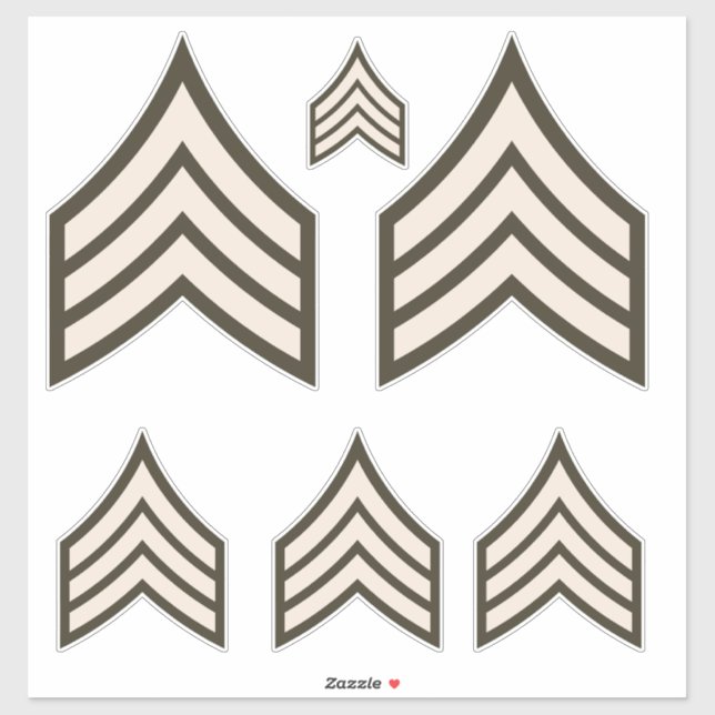 Adesivo Army Sergeant rank (Folha)