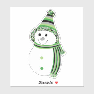 Adesivo Aro Pride Snowman Snowman Cinza Verde Blac Branco