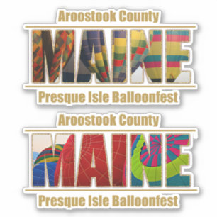Adesivo Aroostook County Maine Balloonfest na ilha de