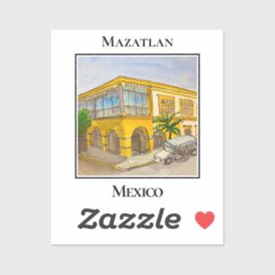 Adesivo Arquitetura do Distrito Centro Histórico em Mazatl