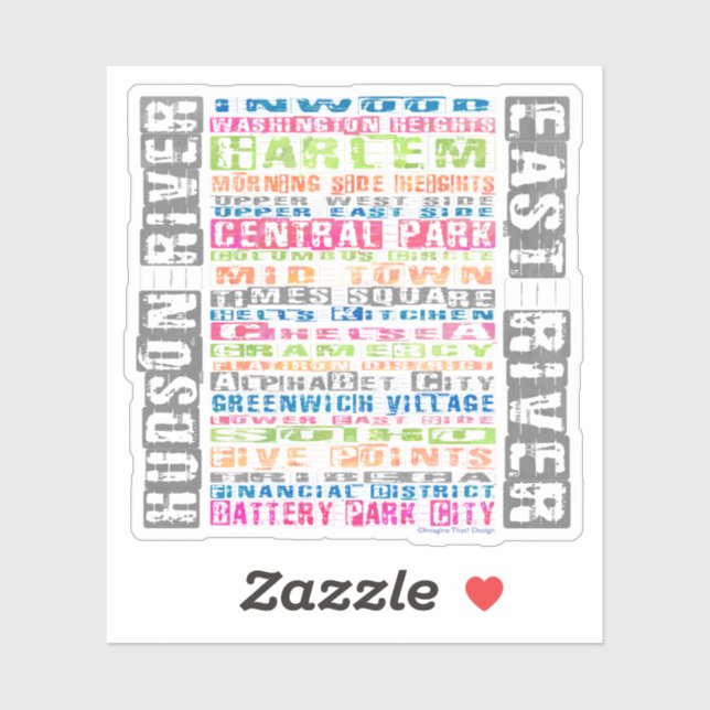 Adesivo Arredores de Nova York Rainbow (Folha)