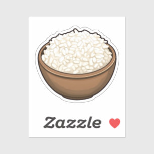 Adesivo Arroz de desenho animado