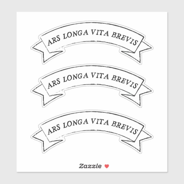 Adesivo ARS LONGA VITA BREVIS - A Arte é Longa e a Vida é  (Folha)