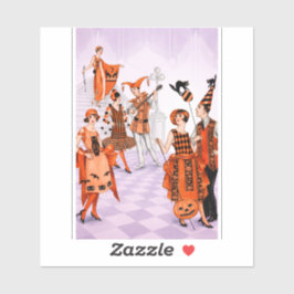 Adesivo Art Deco Halloween Illustration – Vintage 1920s