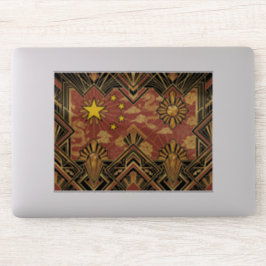 Adesivo Art Deco Heritage Flag | China | Vintage Decal