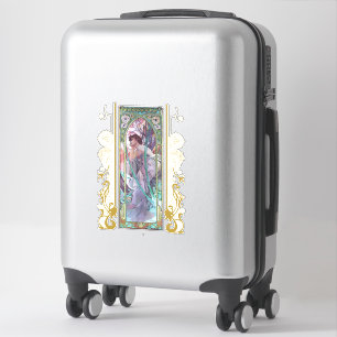 Adesivo Art Nouveau Alphonse Mucha Evening Contemplação