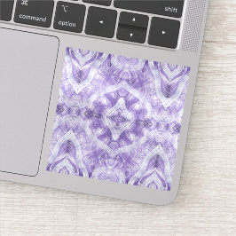 Adesivo Arte abstrata de água-forte violeta roxo branco
