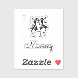 Adesivo Arte Africana, Dançarinos de Celebração Silhouette