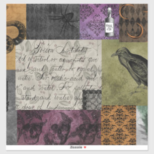 Adesivo Arte Apothecária Medieval Gótica do Halloween