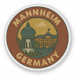 Adesivo Arte da Cidade de Mannheim Alemanha