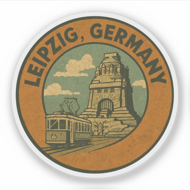 Adesivo Arte da Cidade Leipzig Alemanha (Frente)