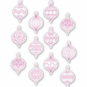 Adesivo Arte da Linha de Ornamento Bauble de Natal