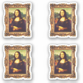 Adesivo Arte da Renascença emoldurada: Mona Lisa por Da Vi