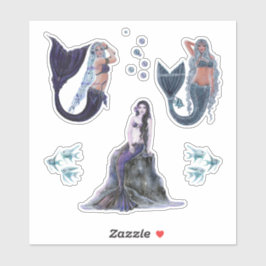 Adesivo Arte da sereia escura por Renee Lavoie