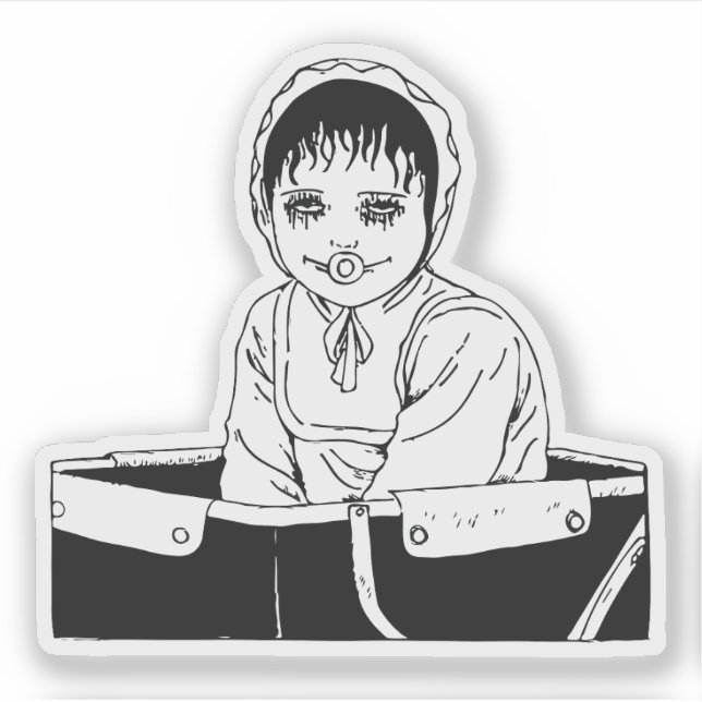 Adesivo arte de anime de terror (Frente)