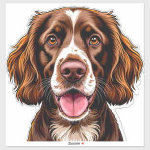 Adesivo Arte de Cachorrinho Encantador e Adorável