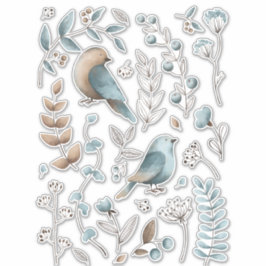 Adesivo Arte de clipe de pássaros azuis