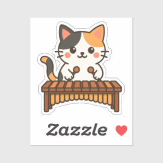 Adesivo Arte de Gato Calico Marimba