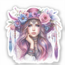 Arte de IA Boho Girl Moda Boêmia