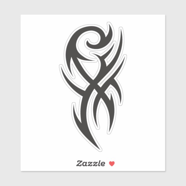 Adesivo Arte de Linha Inspirada em Tatuagem Clássica (Folha)