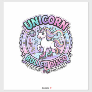 Adesivo Arte de Marketplace Pronta para POD Unicorn Roller