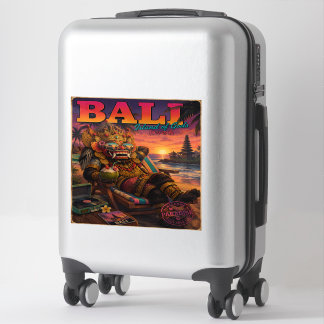 Adesivo Arte de Parede Tropical Vintage Pôr do Sol de Bali
