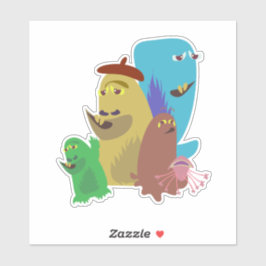 Adesivo Arte de Personagem de Monstros Amigos para Sempre