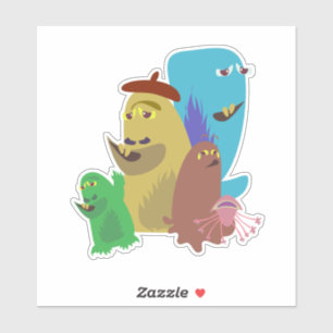 Adesivo Arte de Personagem de Monstros Amigos para Sempre 