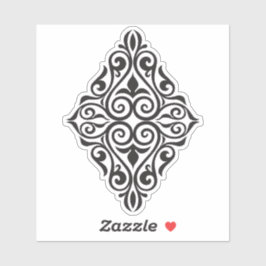 Adesivo Arte Decorativa de Moldura Floral Vintage de Luxo