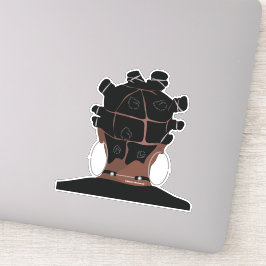 Adesivo Arte digital, trabalho de arte de cabelo de mulher