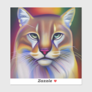 Adesivo Arte do Leão de Montanha