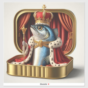 Adesivo Arte do Trono Real do Rei Sardinha Kawaii